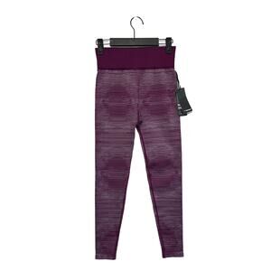 Squatwolf Infinity Reflection Seamless Leggings NWT Women's Sz S Purple Striped